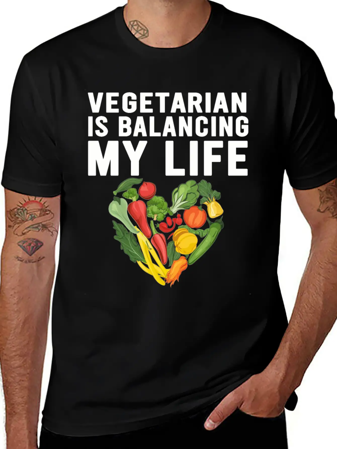 Vegetarian Balancing My Life Classic Cotton Tee – Unisex Comfort For Any Season