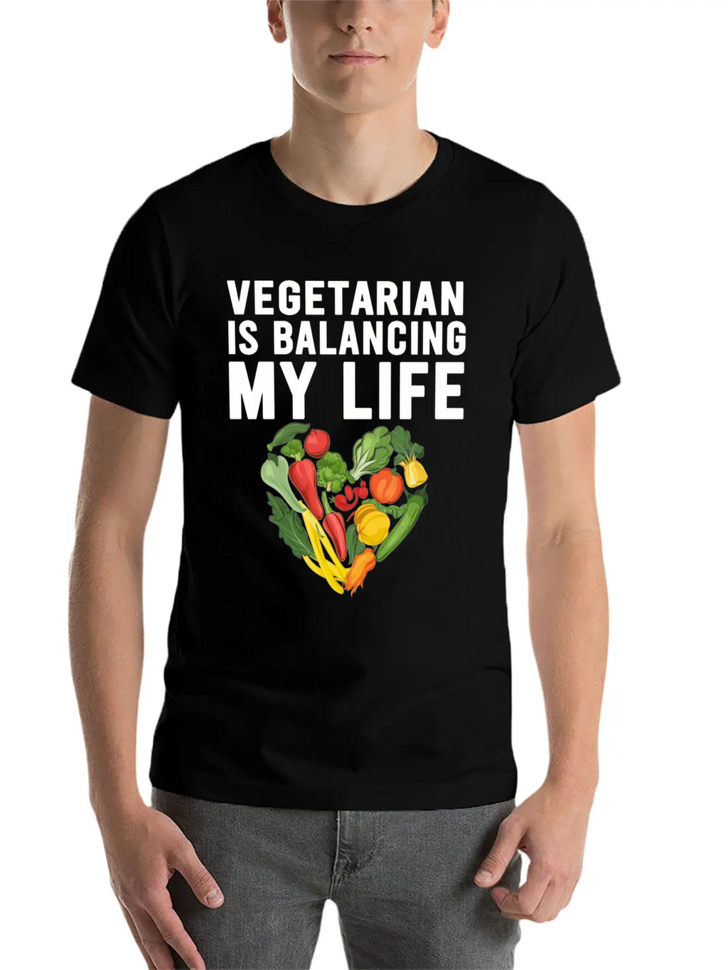 Vegetarian Balancing My Life Classic Cotton Tee – Unisex Comfort For Any Season