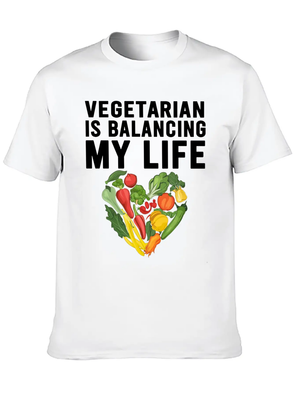 Vegetarian Balancing My Life Classic Cotton Tee – Unisex Comfort For Any Season