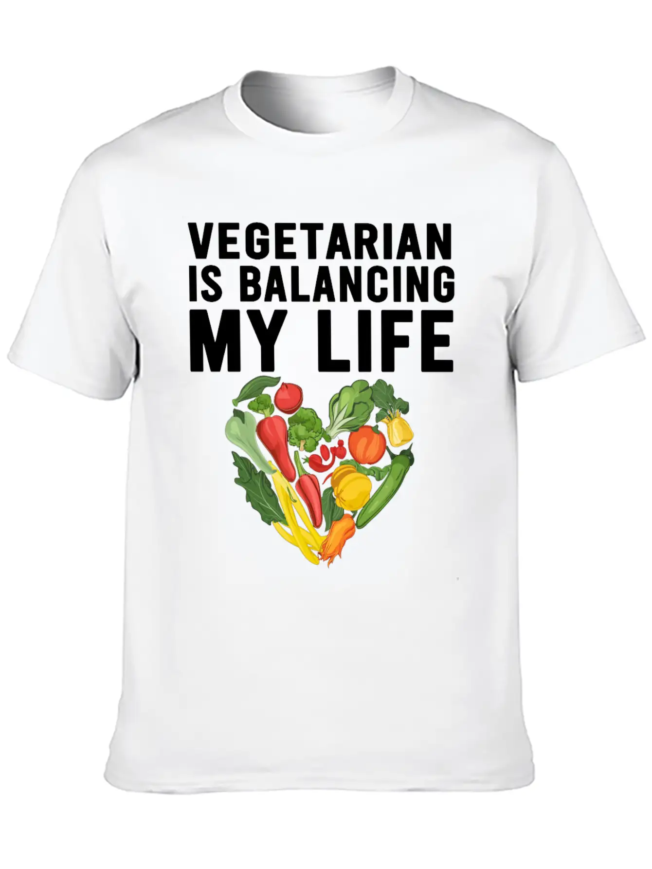 Vegetarian Balancing My Life Classic Cotton Tee – Unisex Comfort For Any Season