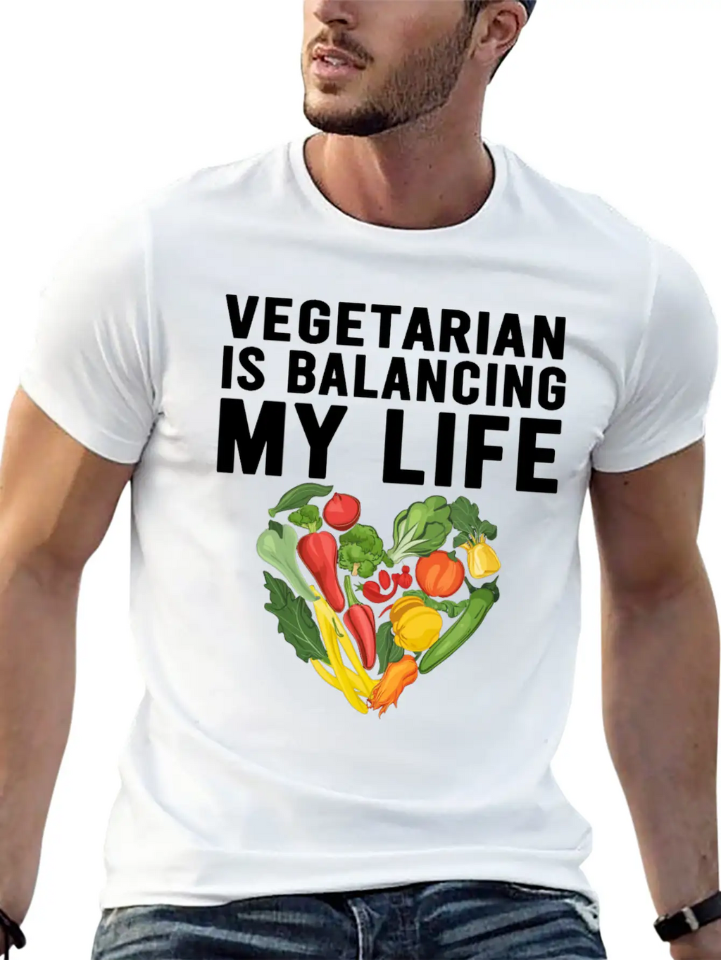 Vegetarian Balancing My Life Classic Cotton Tee – Unisex Comfort For Any Season