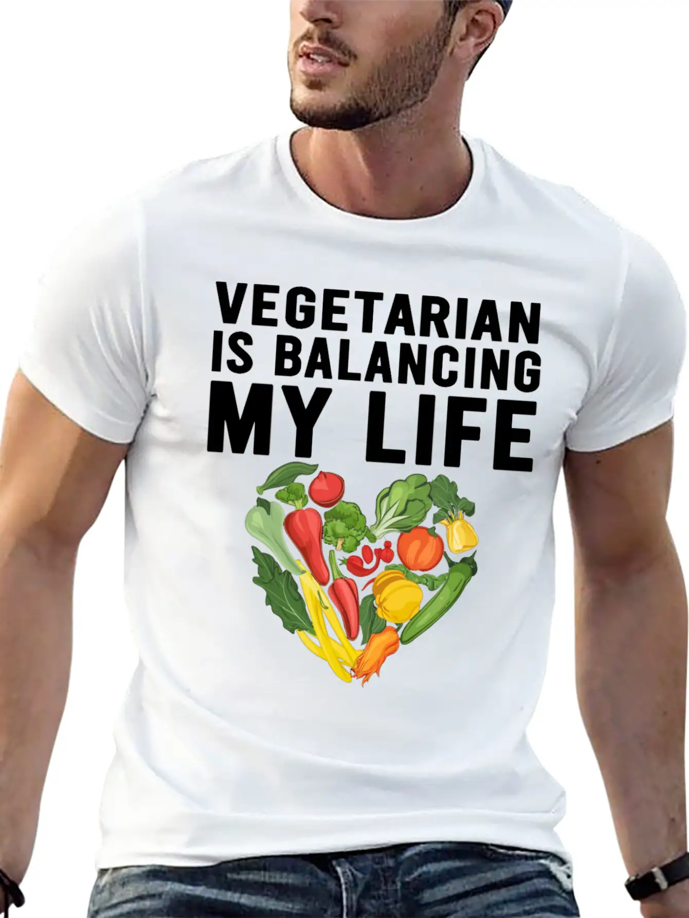Vegetarian Balancing My Life Classic Cotton Tee – Unisex Comfort For Any Season