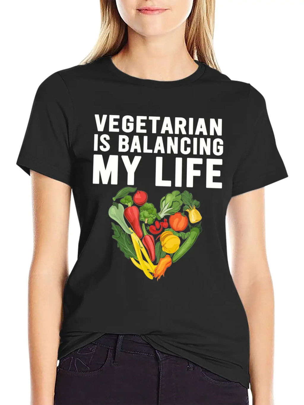 Vegetarian Balancing My Life Classic Cotton Tee – Unisex Comfort For Any Season