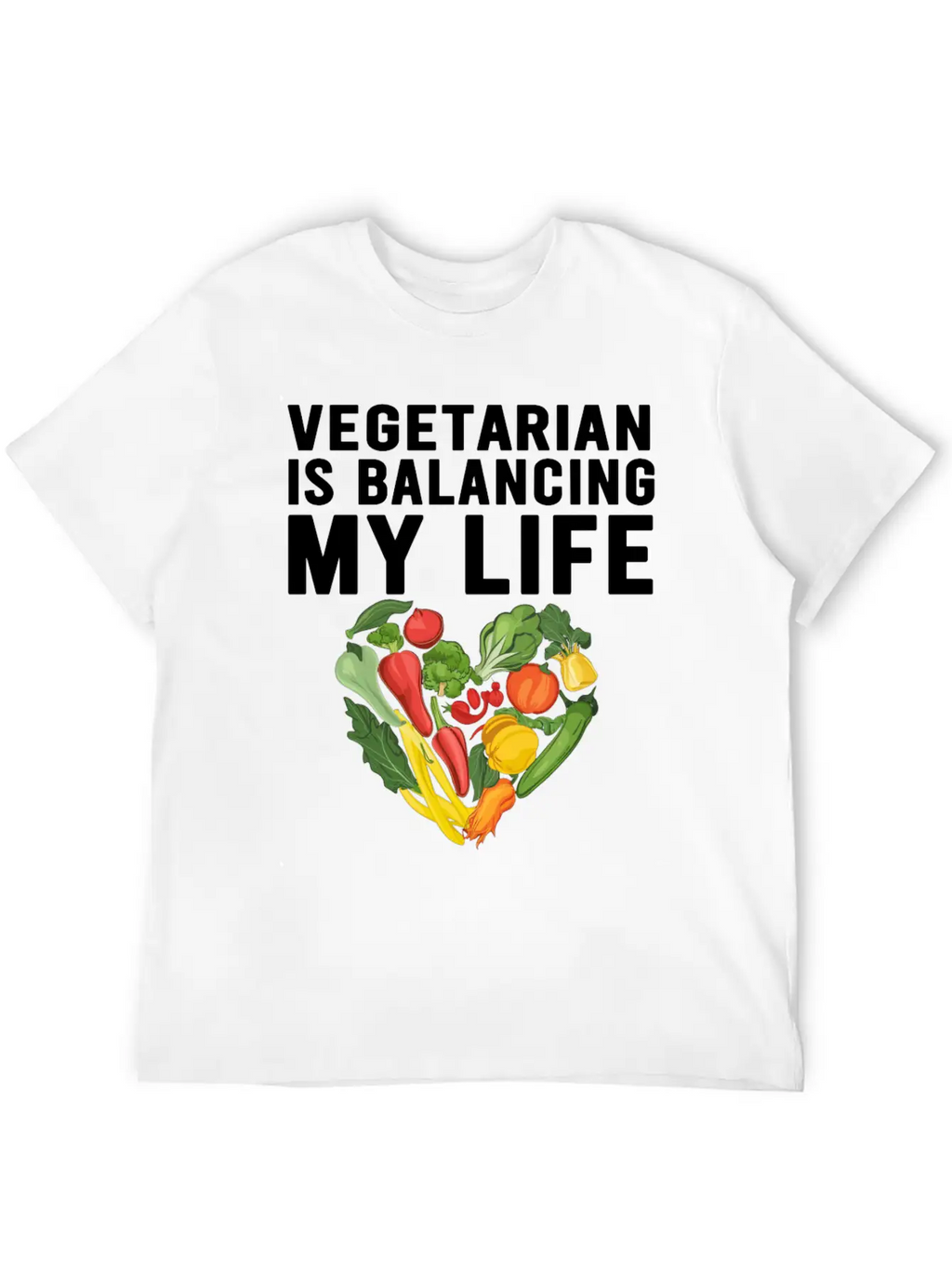 Vegetarian Balancing My Life Classic Cotton Tee – Unisex Comfort For Any Season