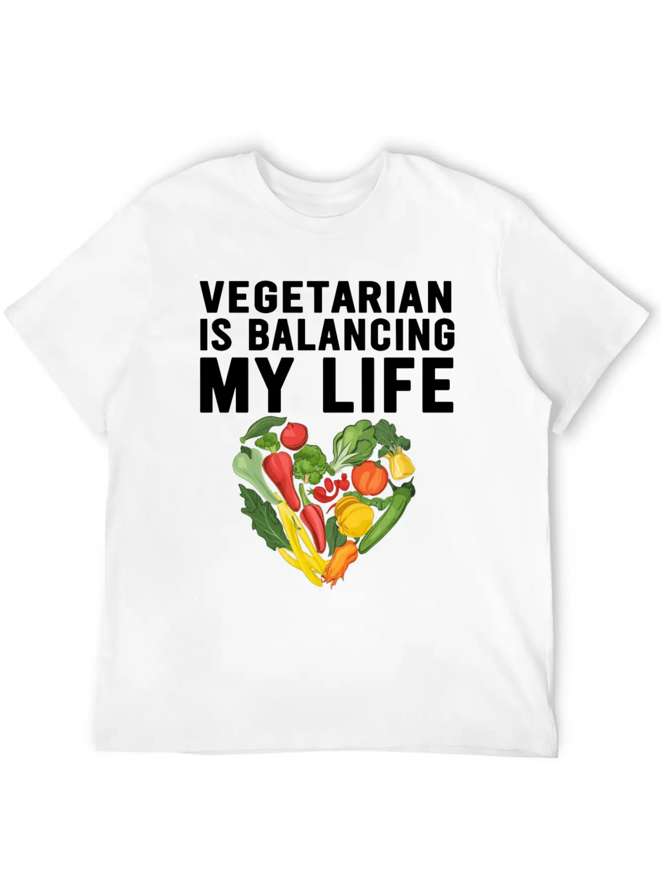 Vegetarian Balancing My Life Classic Cotton Tee – Unisex Comfort For Any Season