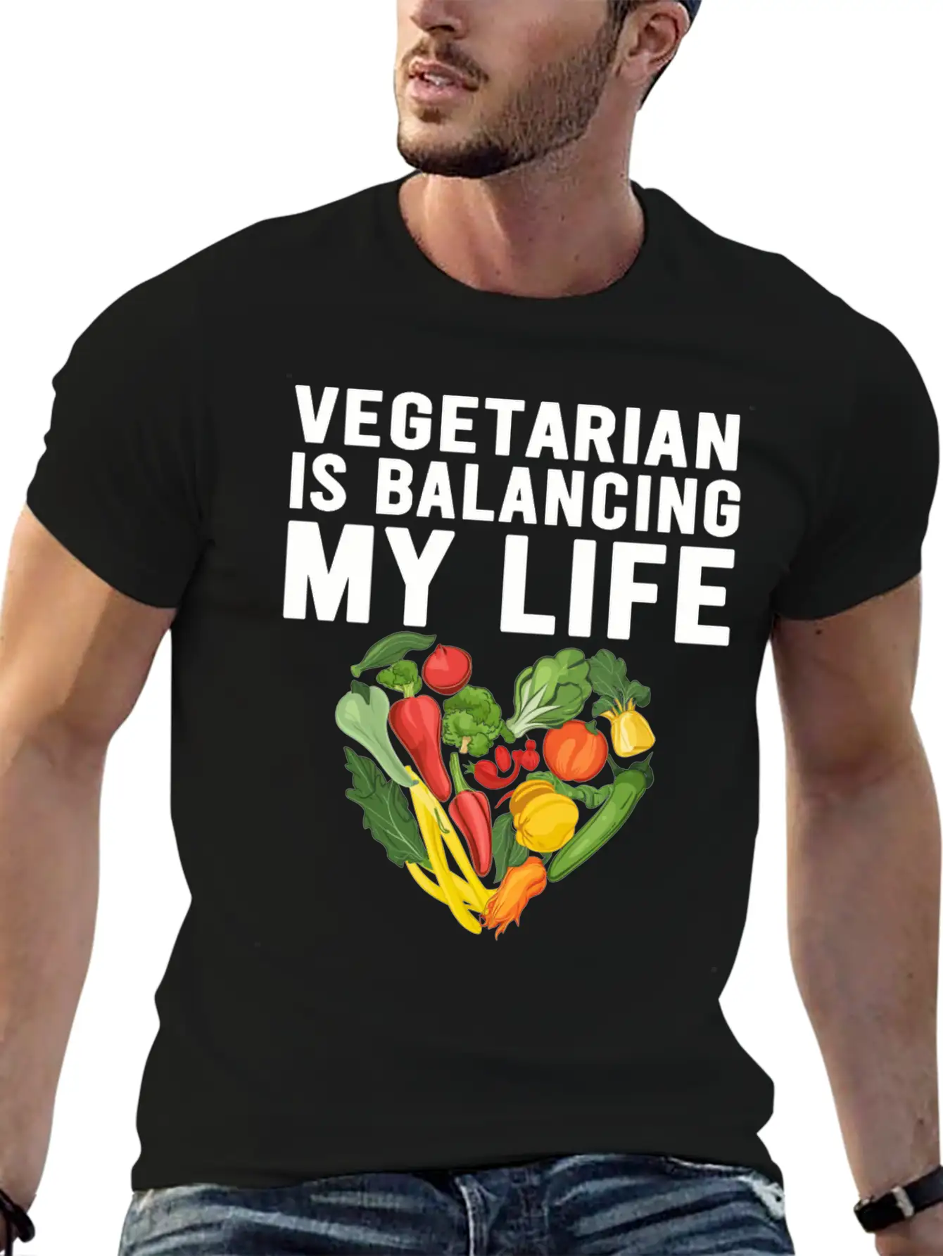 Vegetarian Balancing My Life Classic Cotton Tee – Unisex Comfort For Any Season