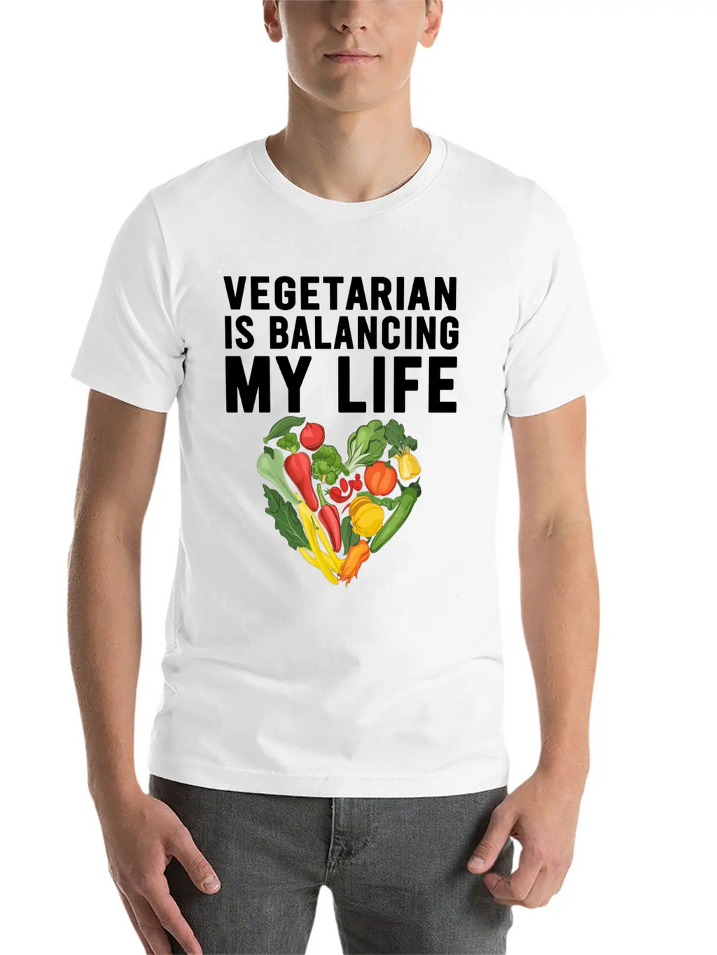 Vegetarian Balancing My Life Classic Cotton Tee – Unisex Comfort For Any Season