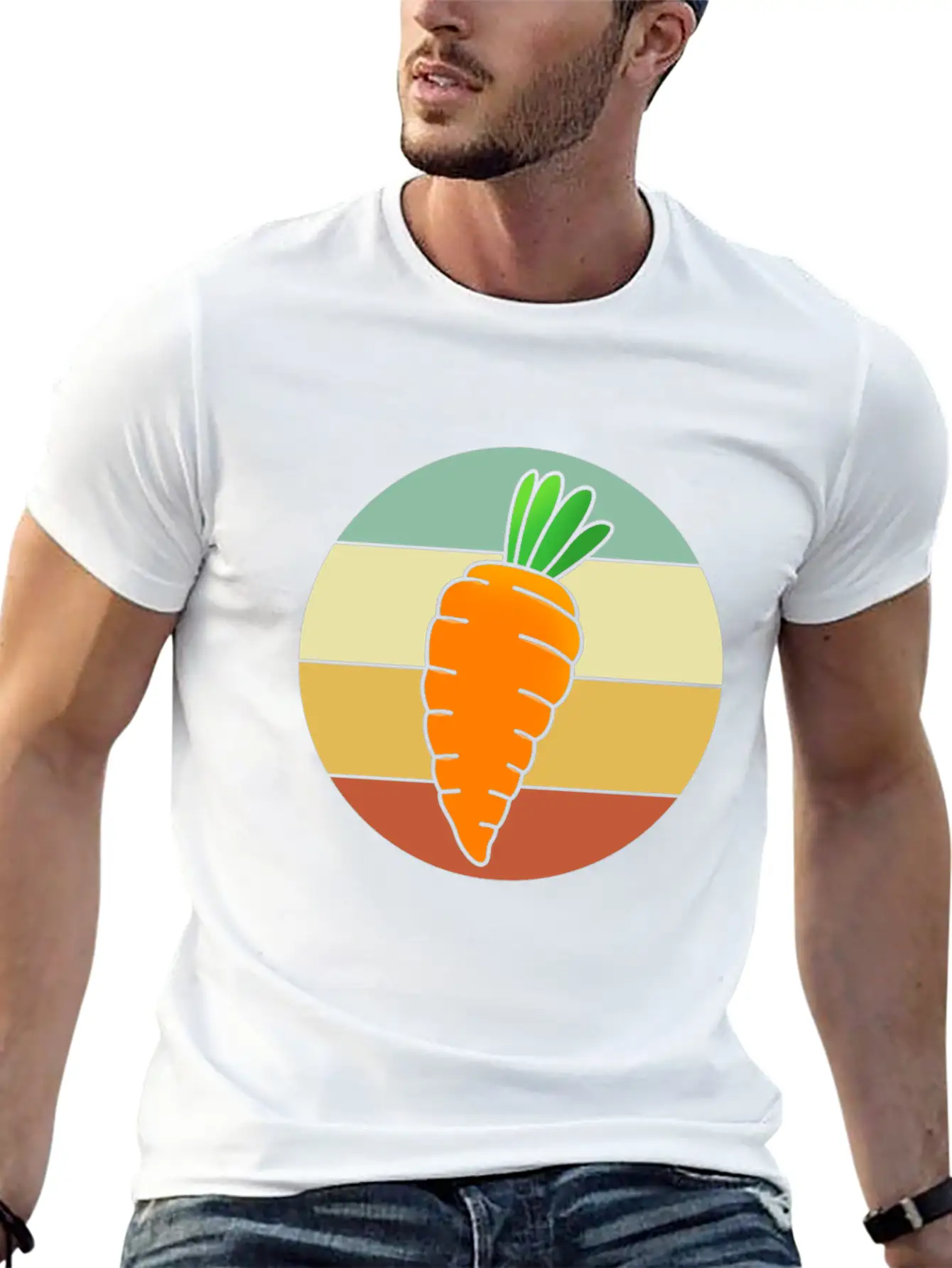 Vegetarian For Women Retro Carrot Classic Cotton Tee – Unisex Comfort For Any Season