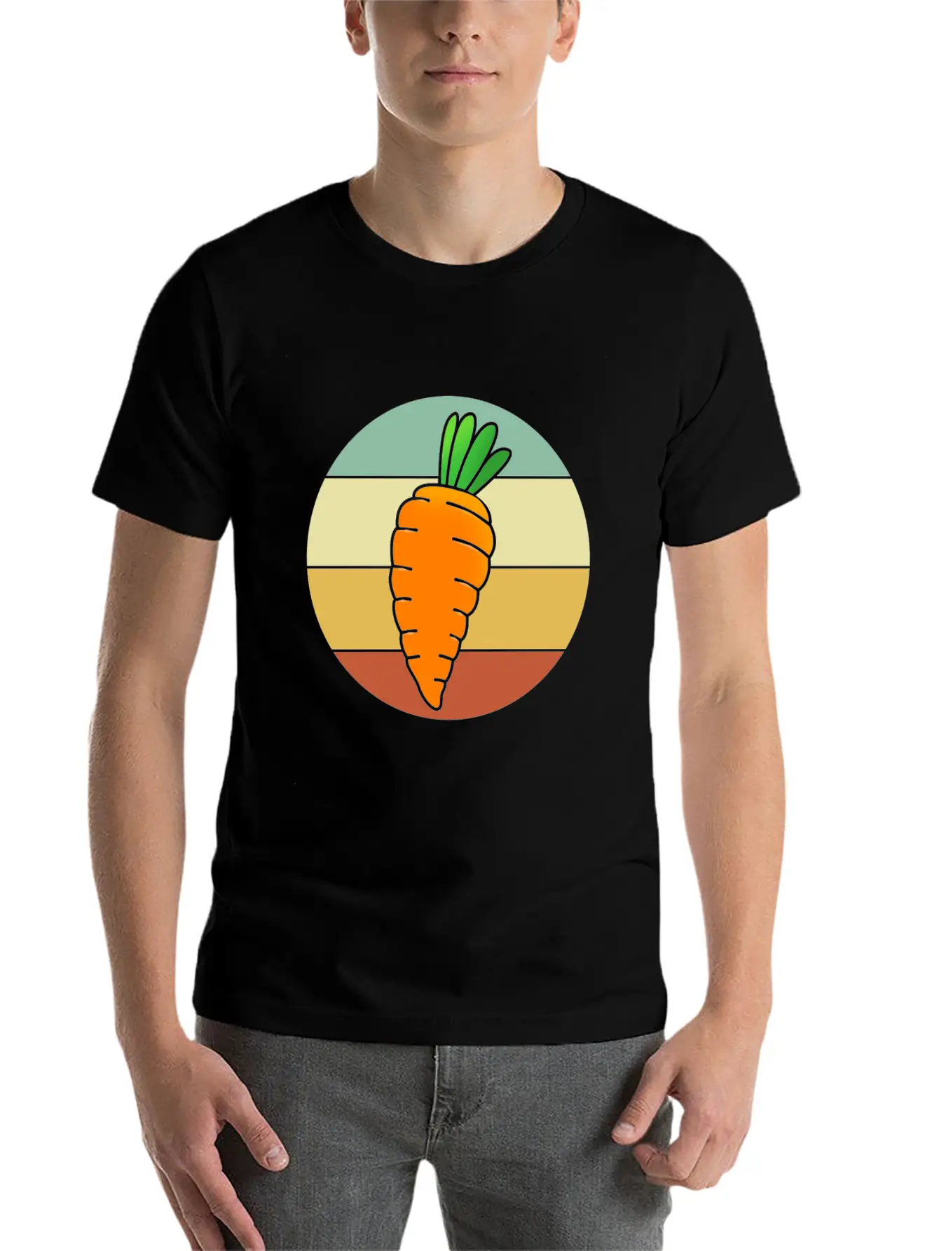 Vegetarian For Women Retro Carrot Classic Cotton Tee – Unisex Comfort For Any Season
