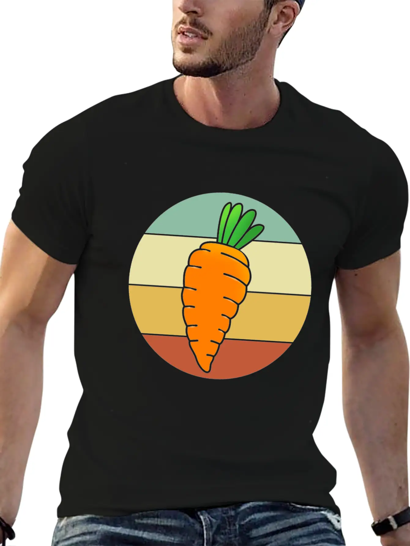 Vegetarian For Women Retro Carrot Classic Cotton Tee – Unisex Comfort For Any Season