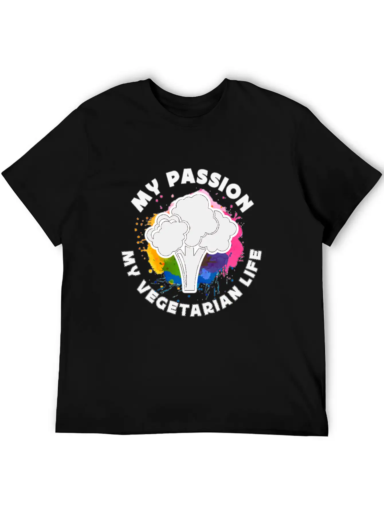 Vegetarian My Passion My Vegetarian Healthy Eating Breathable Soft Cotton T-Shirt – Timeless Casual Look
