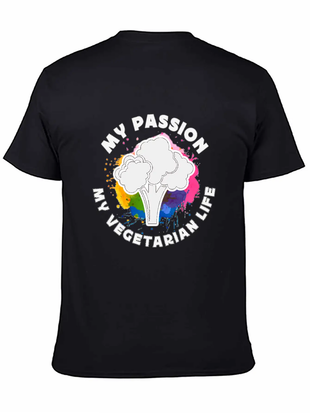 Vegetarian My Passion My Vegetarian Healthy Eating Breathable Soft Cotton T-Shirt – Timeless Casual Look