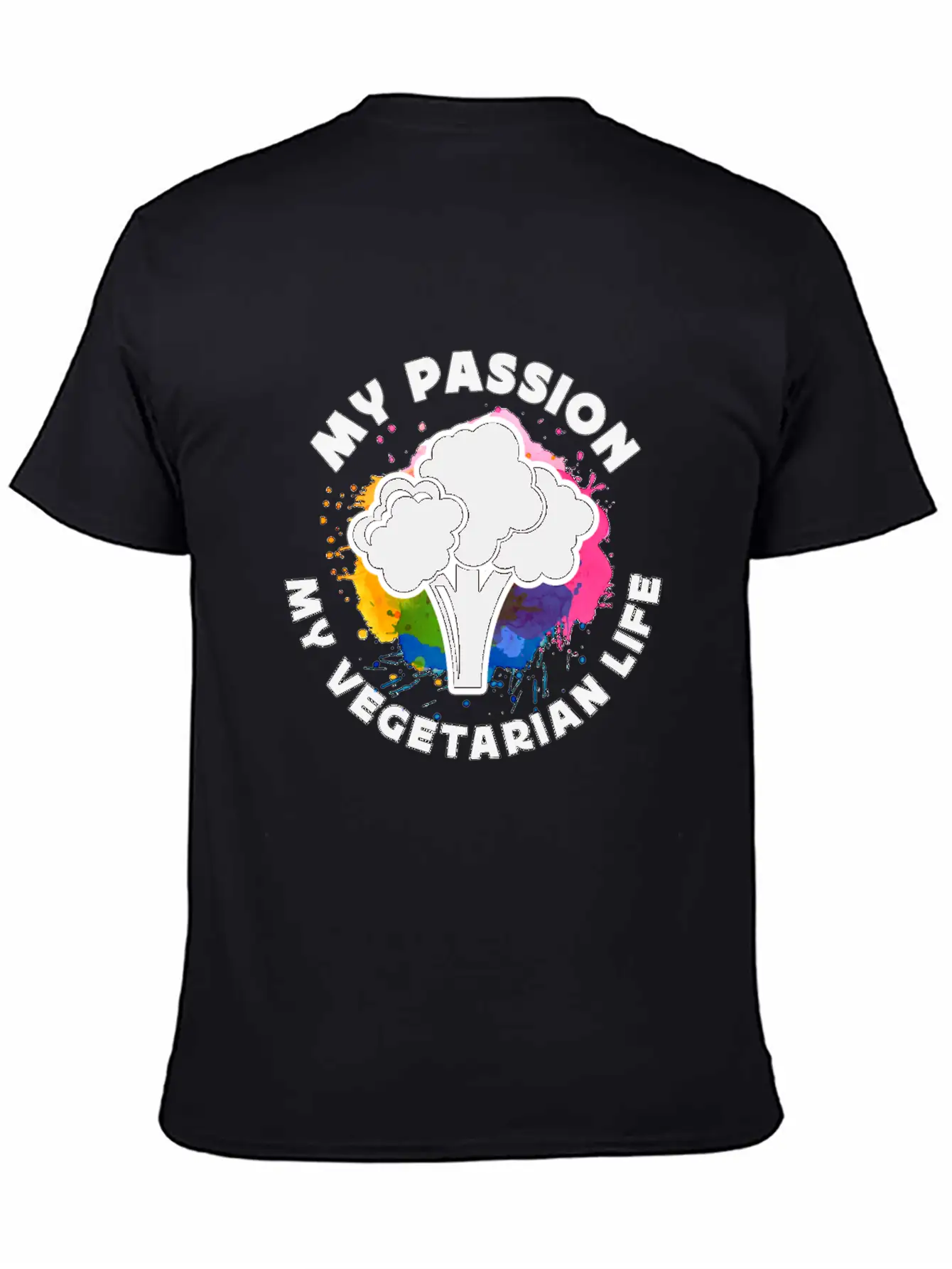 Vegetarian My Passion My Vegetarian Healthy Eating Breathable Soft Cotton T-Shirt – Timeless Casual Look