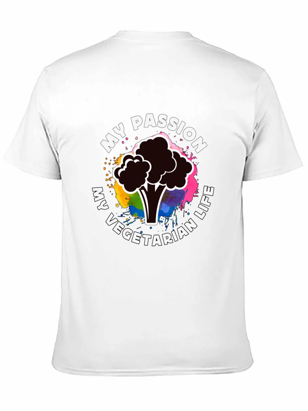 Vegetarian My Passion My Vegetarian Healthy Eating Breathable Soft Cotton T-Shirt – Timeless Casual Look