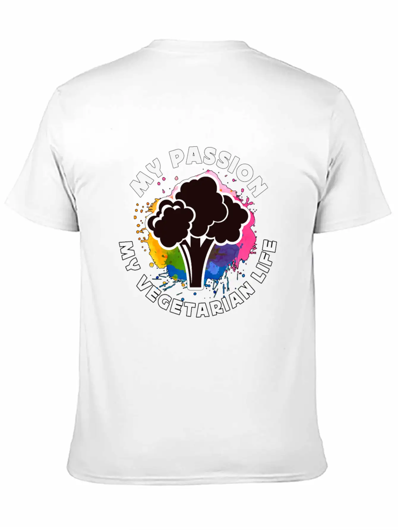 Vegetarian My Passion My Vegetarian Healthy Eating Breathable Soft Cotton T-Shirt – Timeless Casual Look