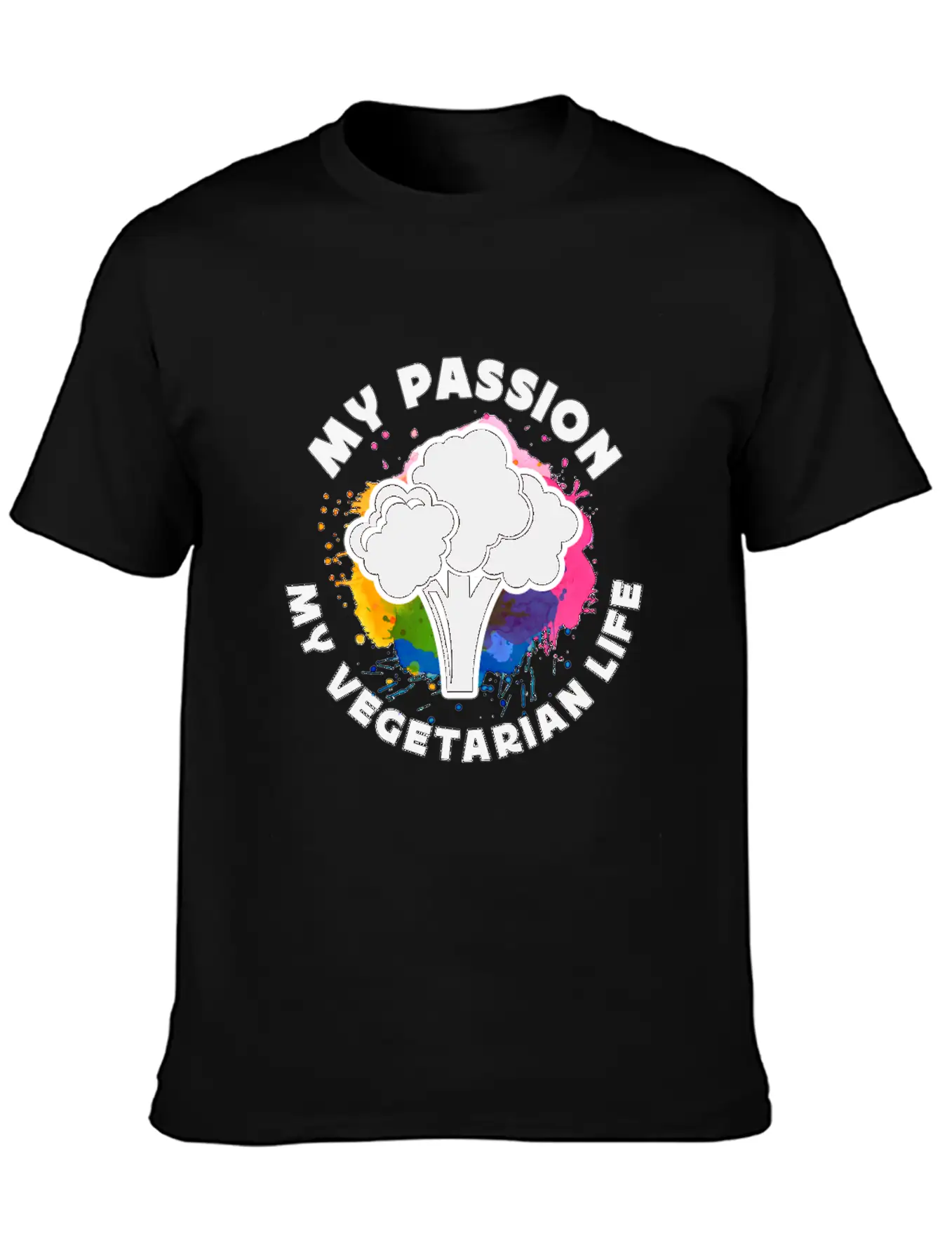 Vegetarian My Passion My Vegetarian Healthy Eating Breathable Soft Cotton T-Shirt – Timeless Casual Look
