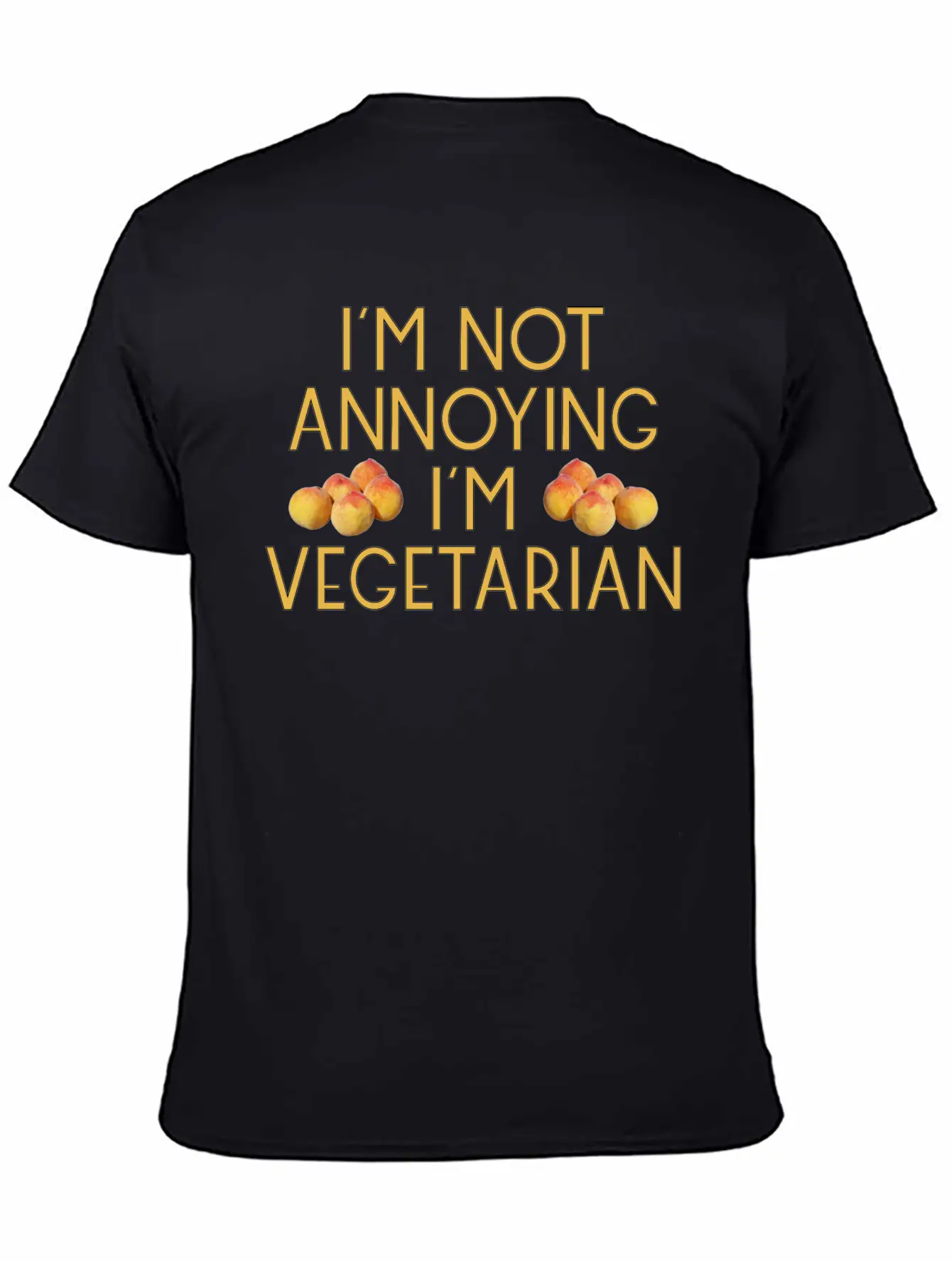 Vegetarian Vegan Veggie Pfirsich Peach12 Essential Cotton Tee For Daily Outfits – Unisex Style