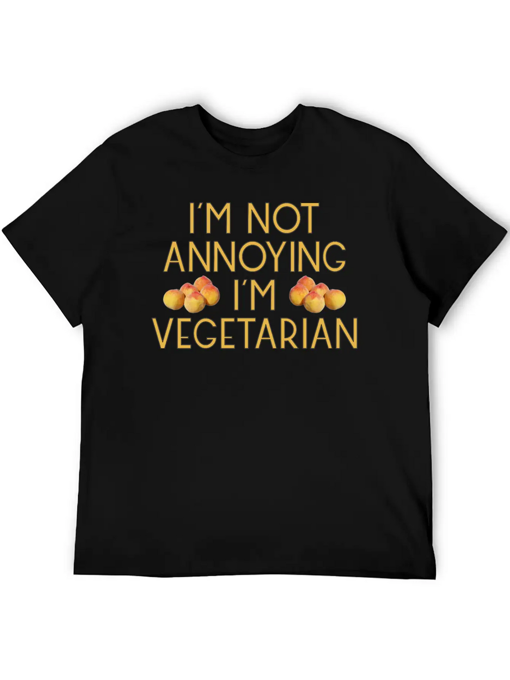 Vegetarian Vegan Veggie Pfirsich Peach12 Essential Cotton Tee For Daily Outfits – Unisex Style