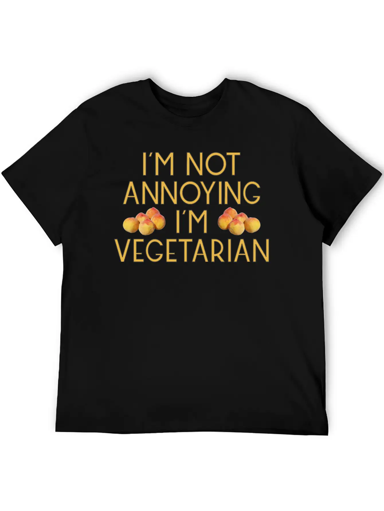 Vegetarian Vegan Veggie Pfirsich Peach12 Essential Cotton Tee For Daily Outfits – Unisex Style