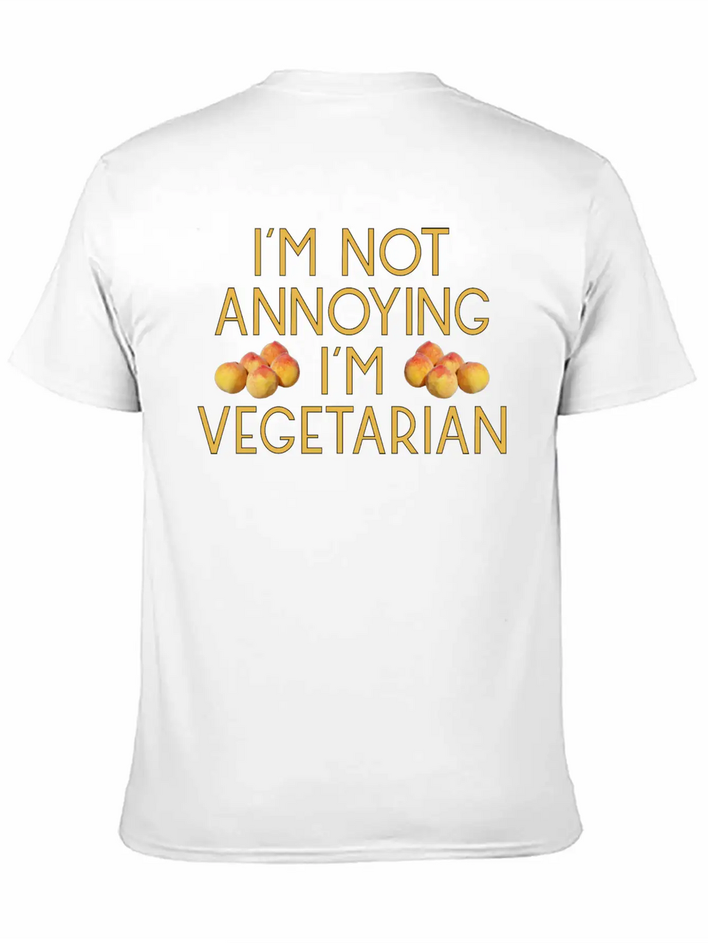 Vegetarian Vegan Veggie Pfirsich Peach12 Essential Cotton Tee For Daily Outfits – Unisex Style
