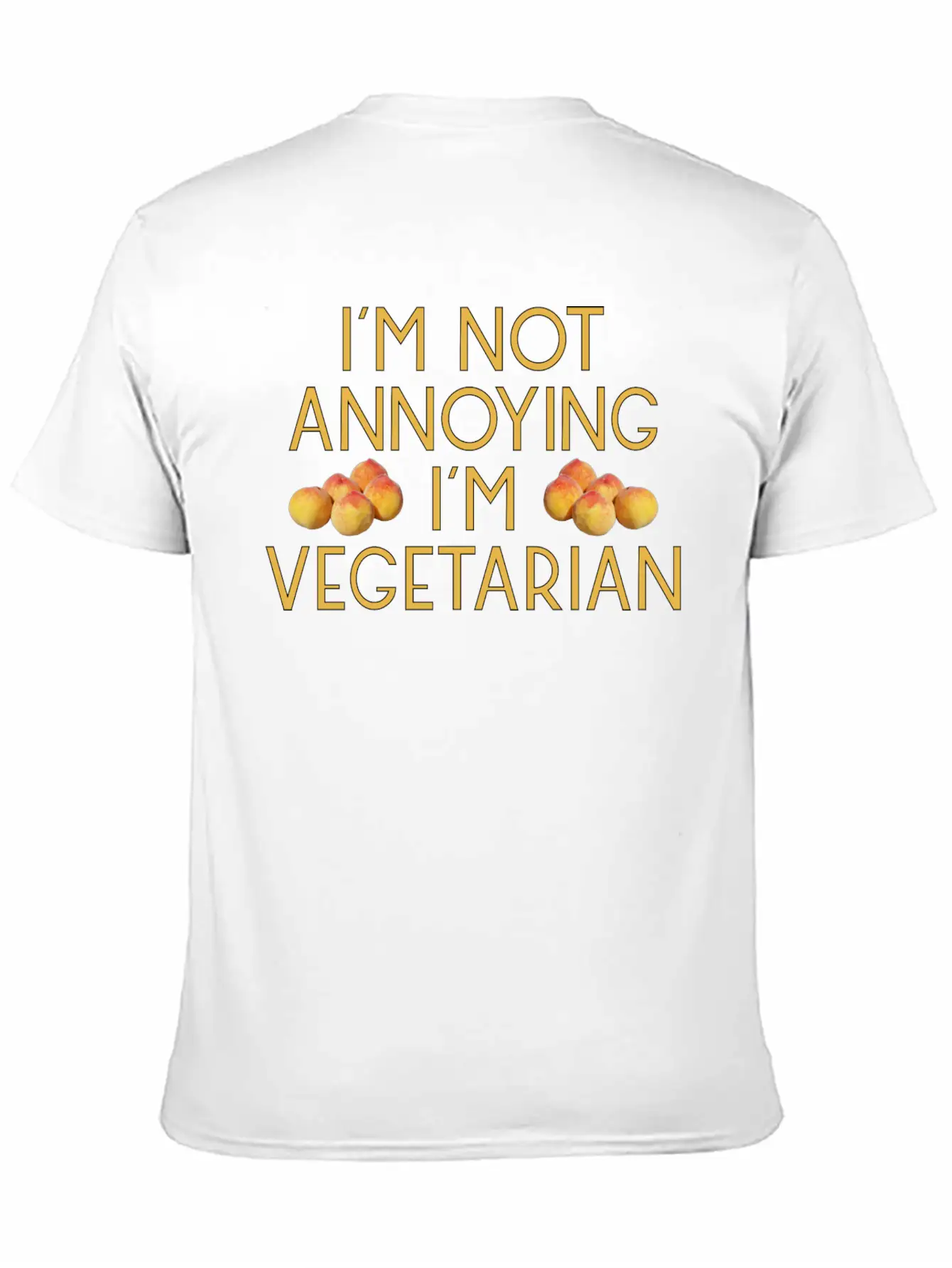 Vegetarian Vegan Veggie Pfirsich Peach12 Essential Cotton Tee For Daily Outfits – Unisex Style