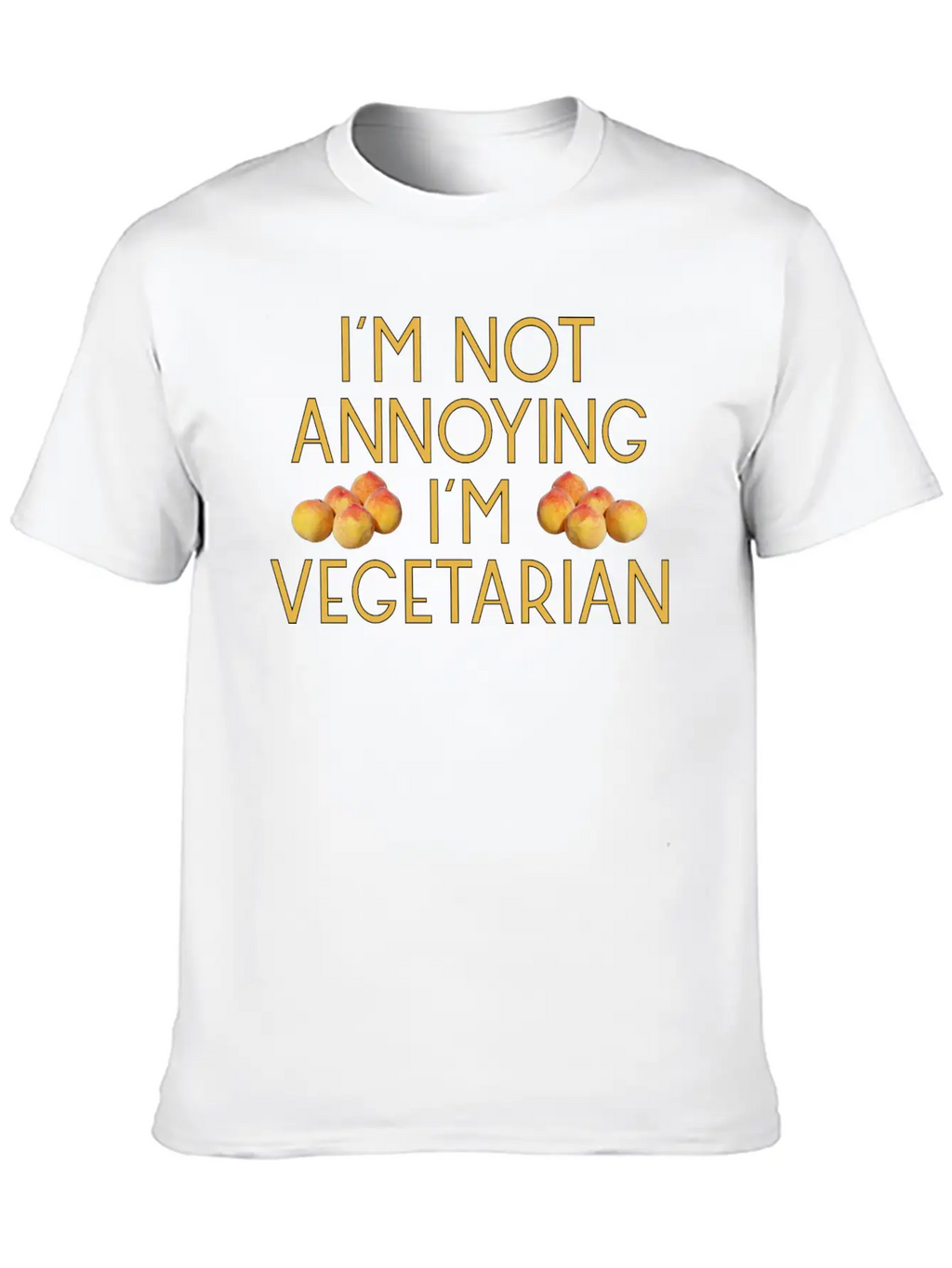 Vegetarian Vegan Veggie Pfirsich Peach12 Essential Cotton Tee For Daily Outfits – Unisex Style