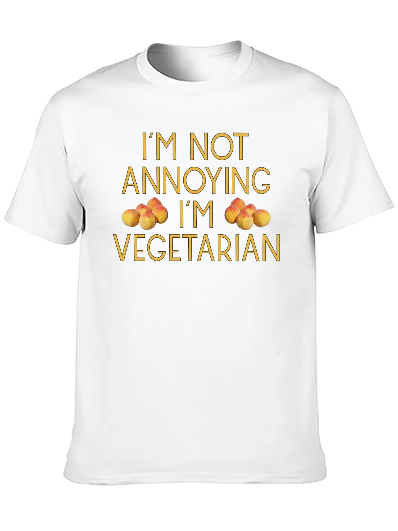 Vegetarian Vegan Veggie Pfirsich Peach12 Essential Cotton Tee For Daily Outfits – Unisex Style