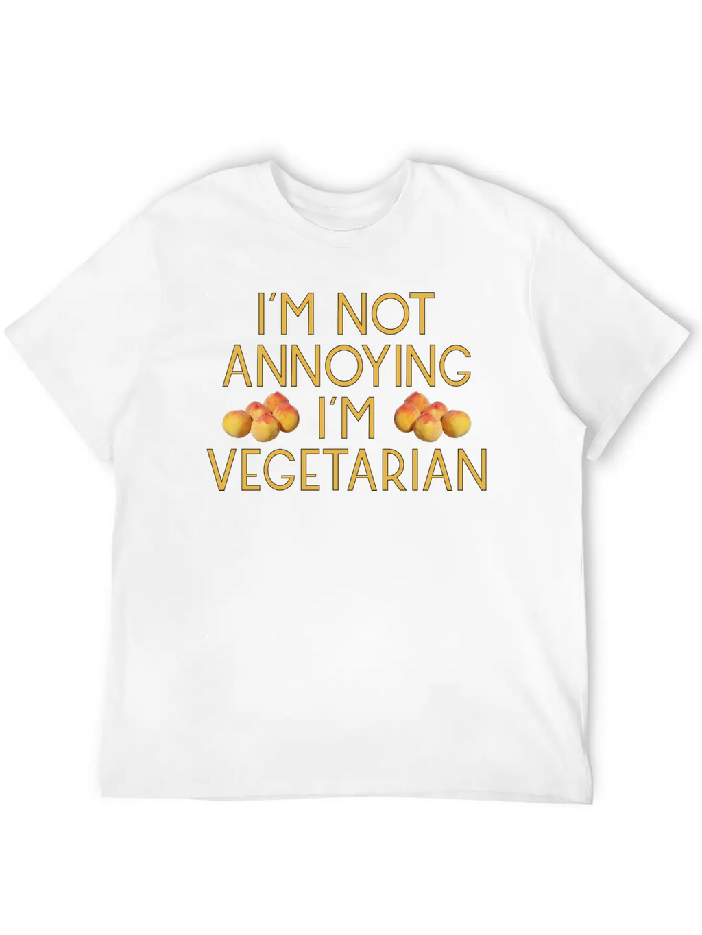 Vegetarian Vegan Veggie Pfirsich Peach12 Essential Cotton Tee For Daily Outfits – Unisex Style