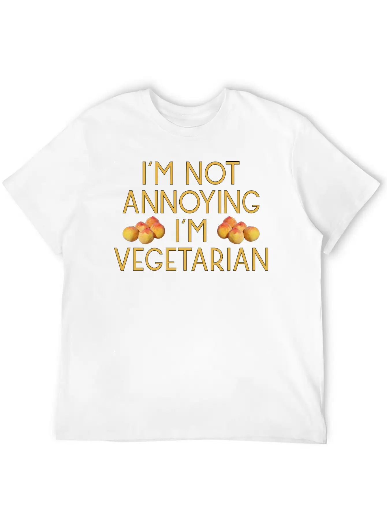 Vegetarian Vegan Veggie Pfirsich Peach12 Essential Cotton Tee For Daily Outfits – Unisex Style