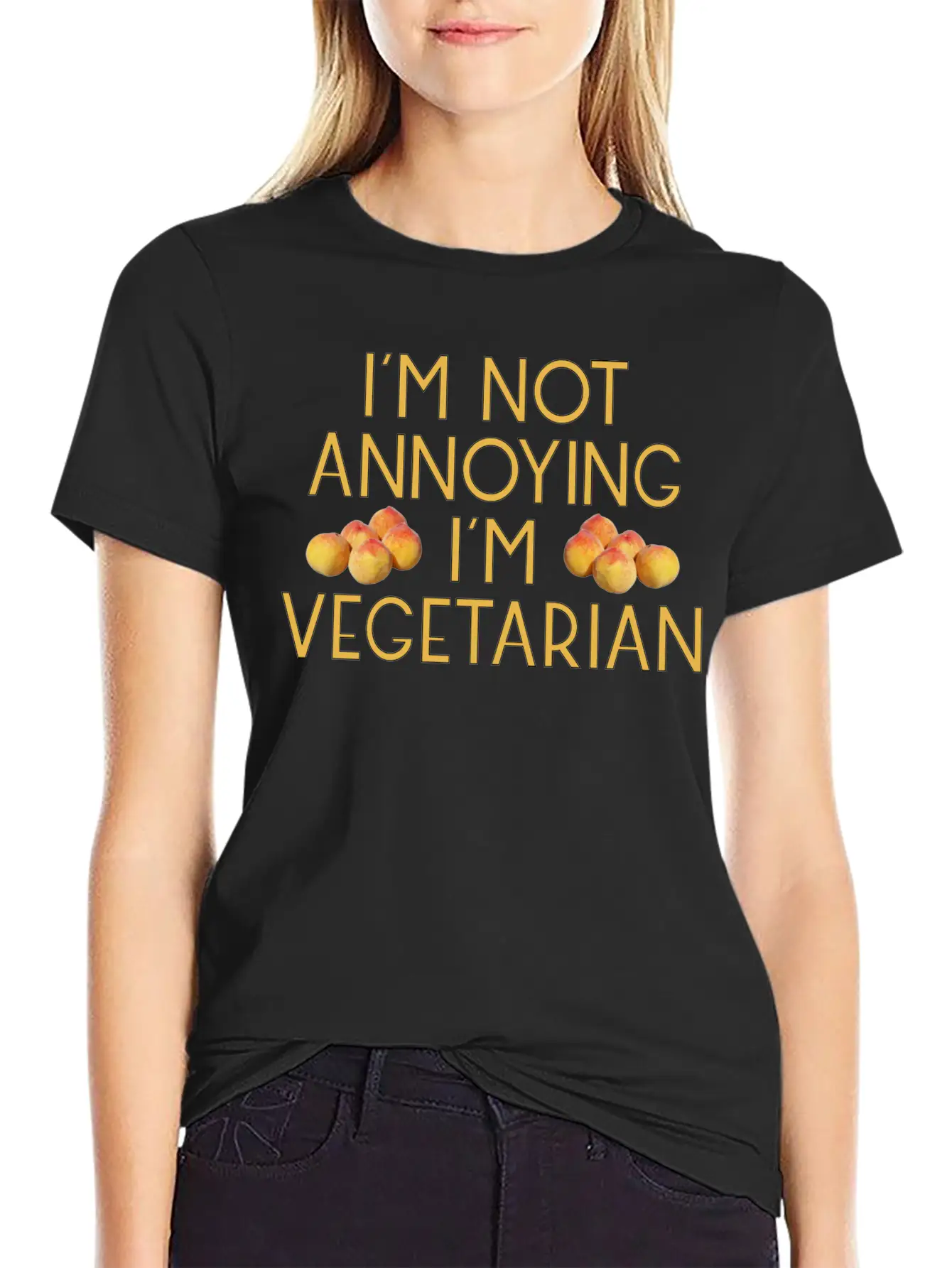Vegetarian Vegan Veggie Pfirsich Peach12 Essential Cotton Tee For Daily Outfits – Unisex Style