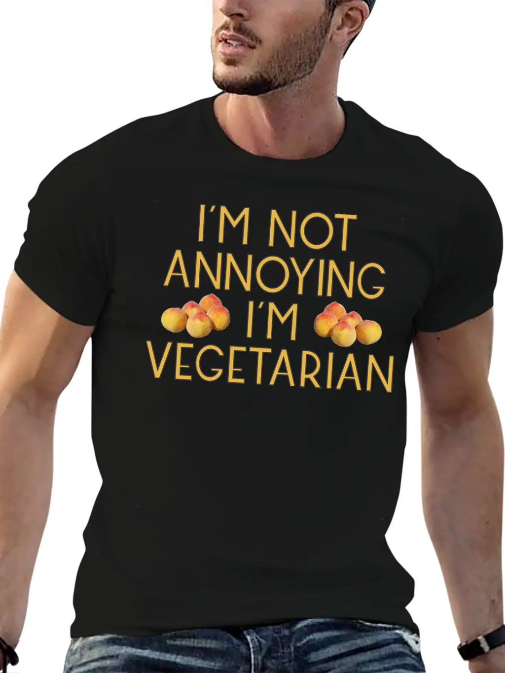 Vegetarian Vegan Veggie Pfirsich Peach12 Essential Cotton Tee For Daily Outfits – Unisex Style