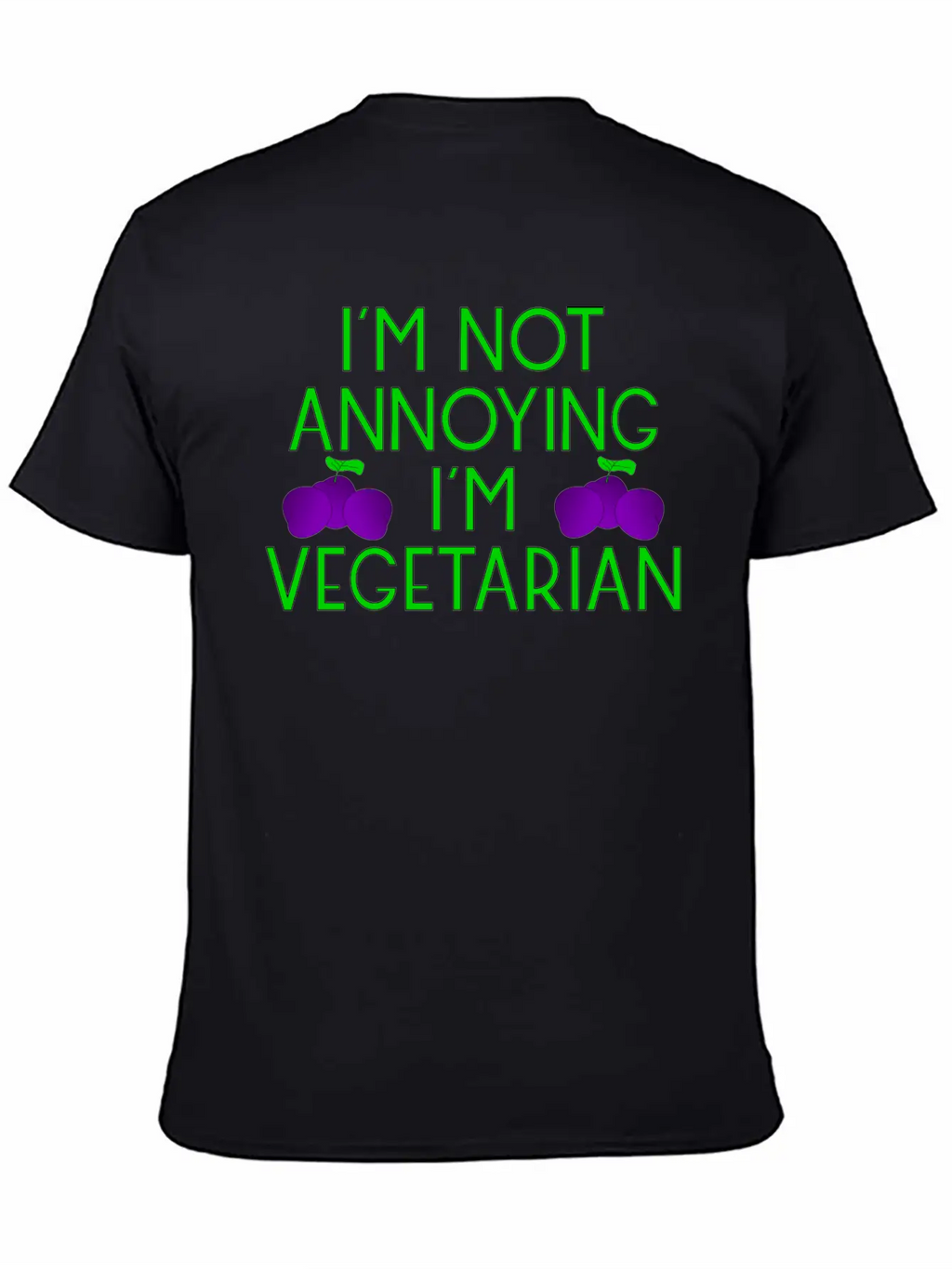 Vegetarian Vegan Veggie Pflaumen Plum Zwetschgen6 Basic Graphic T-Shirt – Daily Comfort In Soft Cotton