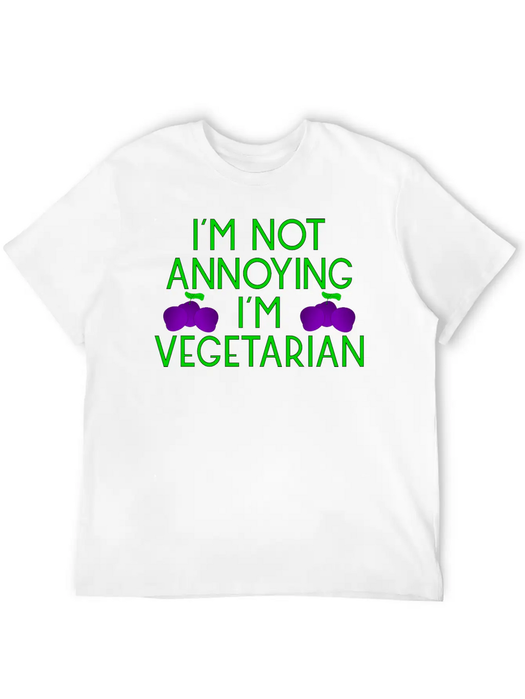 Vegetarian Vegan Veggie Pflaumen Plum Zwetschgen6 Basic Graphic T-Shirt – Daily Comfort In Soft Cotton