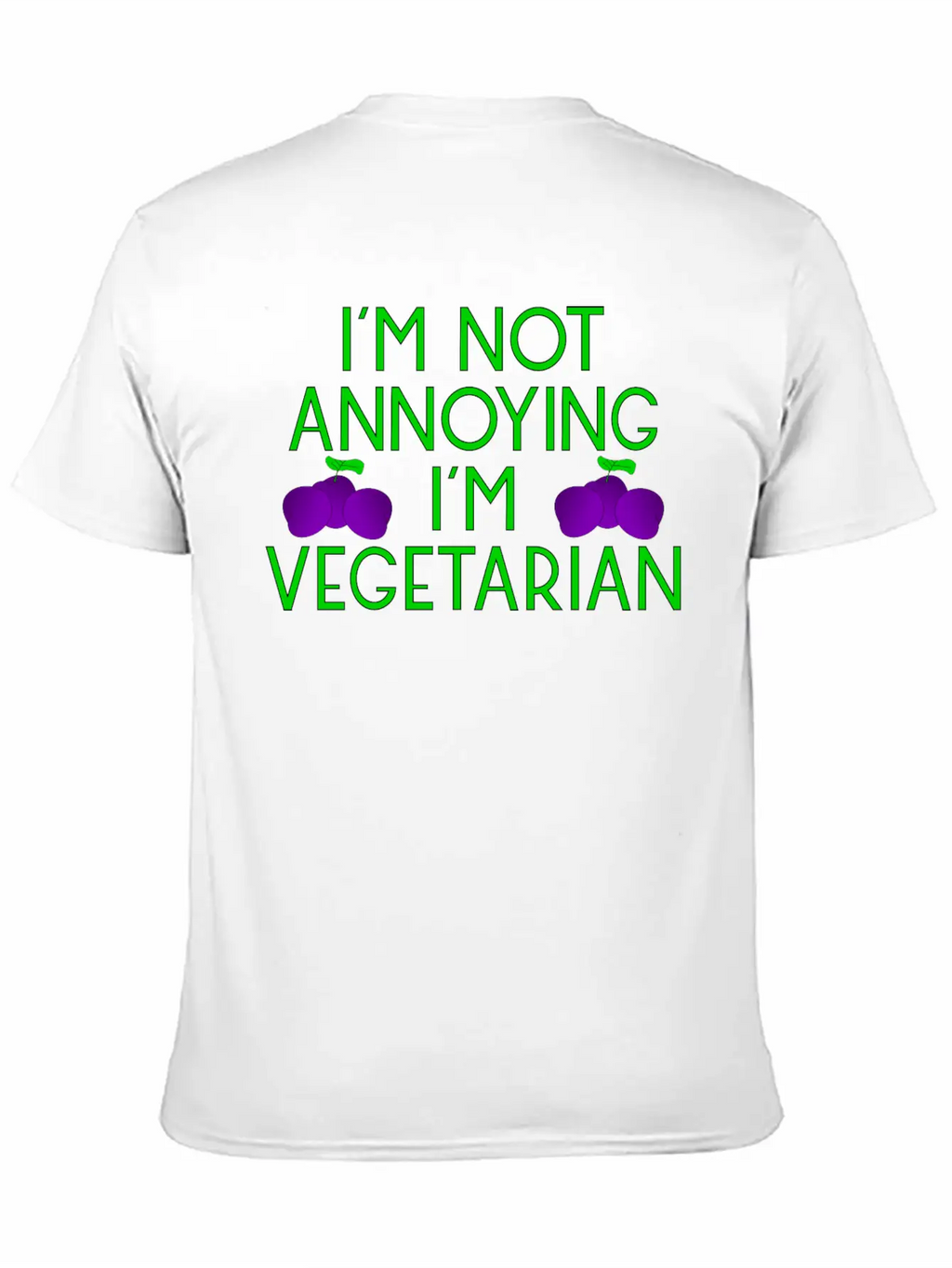 Vegetarian Vegan Veggie Pflaumen Plum Zwetschgen6 Basic Graphic T-Shirt – Daily Comfort In Soft Cotton