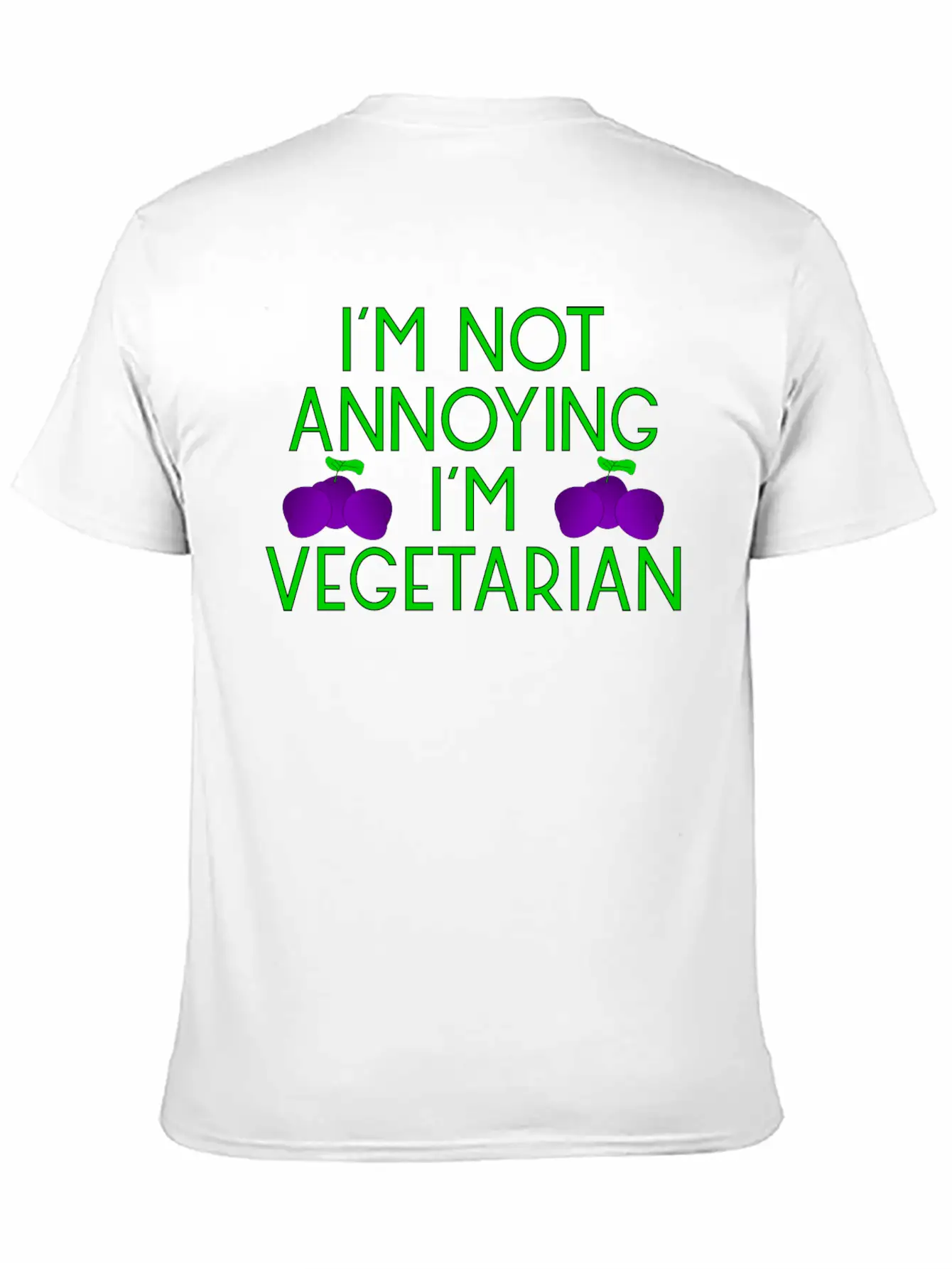 Vegetarian Vegan Veggie Pflaumen Plum Zwetschgen6 Basic Graphic T-Shirt – Daily Comfort In Soft Cotton