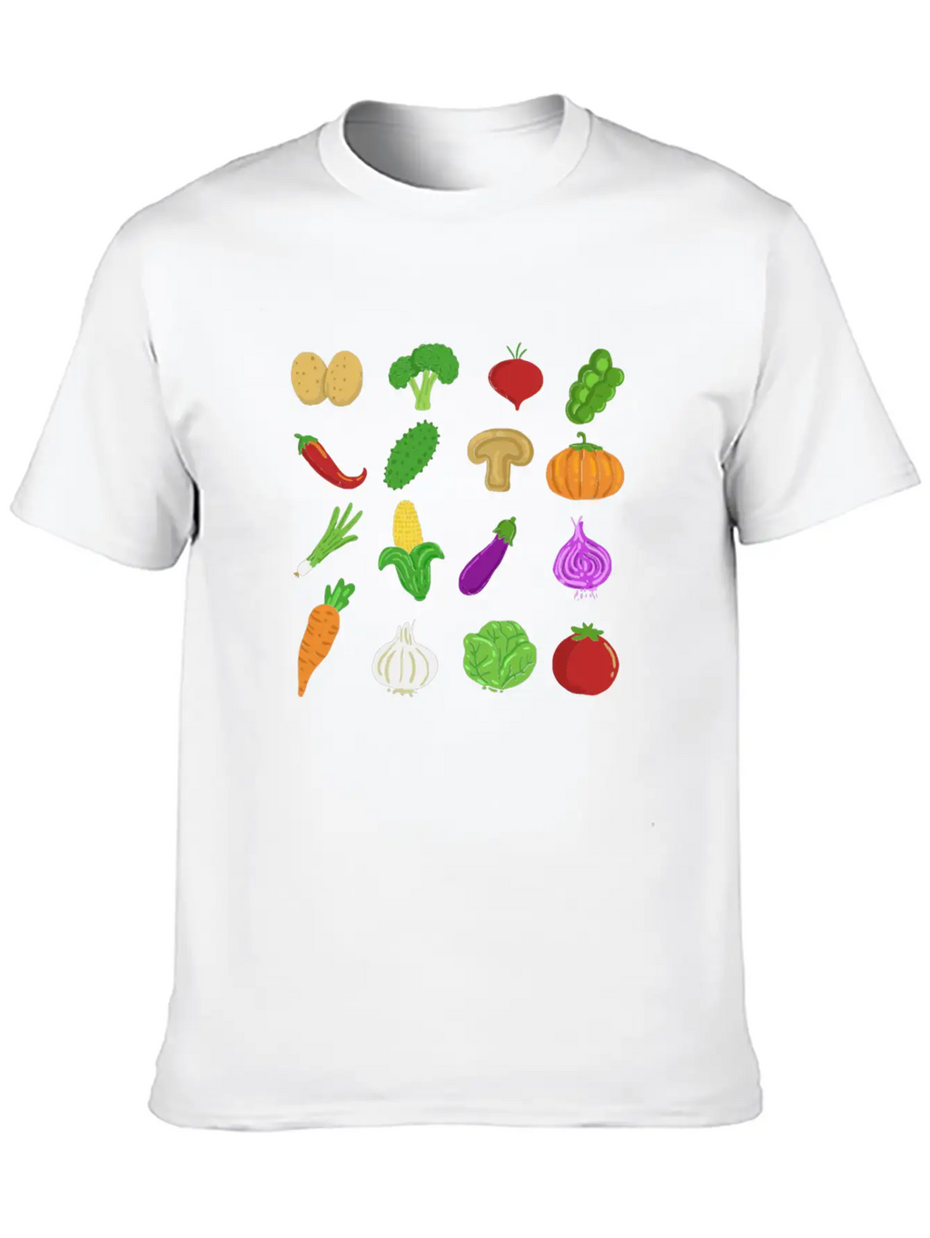 Veggie Icons Vegan Healthy Gift Vegetarian Classic Cotton Tee – Unisex Comfort For Any Season