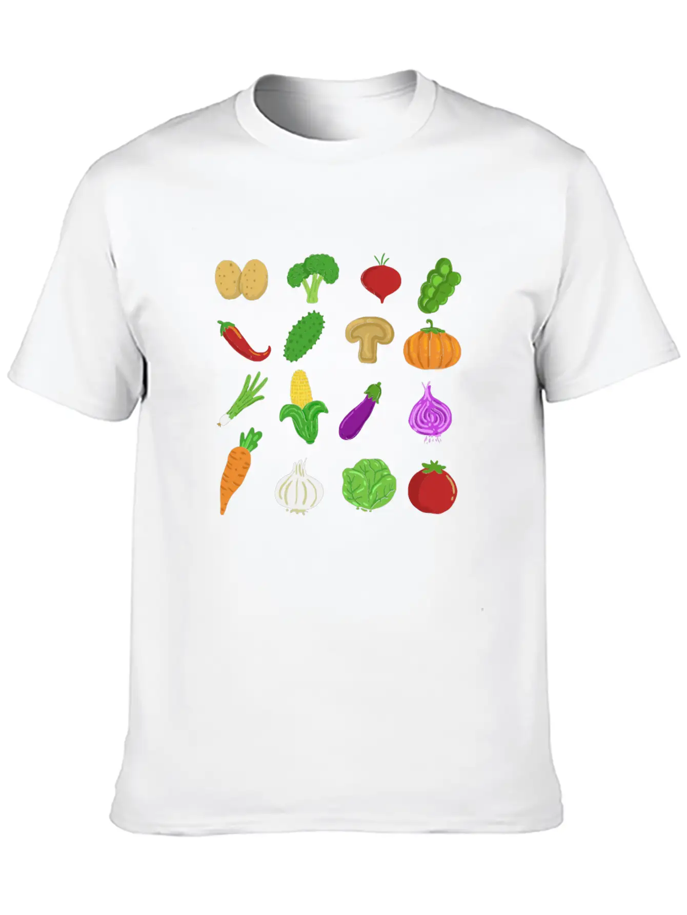Veggie Icons Vegan Healthy Gift Vegetarian Classic Cotton Tee – Unisex Comfort For Any Season