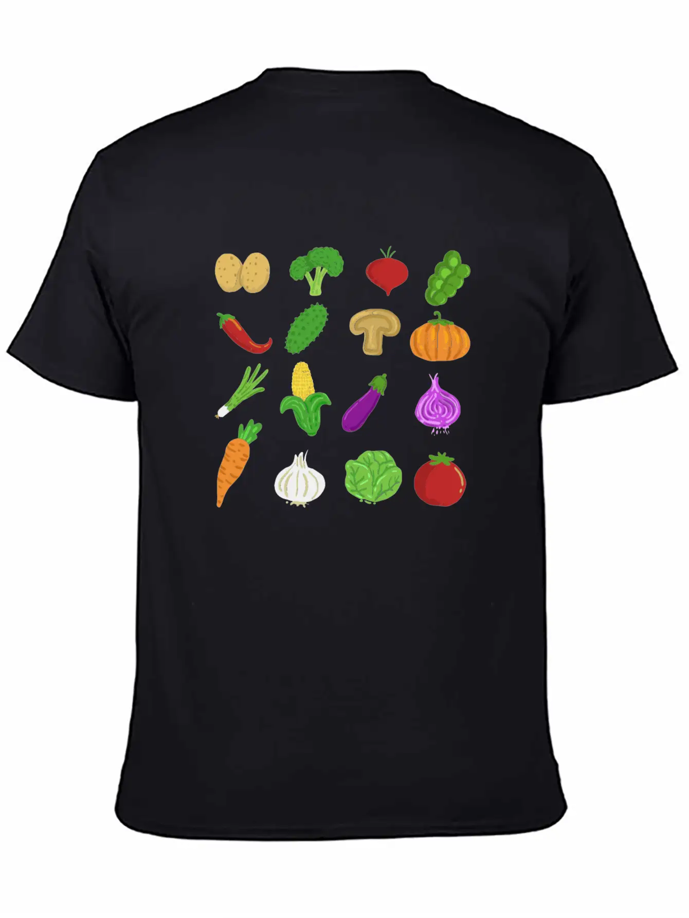 Veggie Icons Vegan Healthy Gift Vegetarian Classic Cotton Tee – Unisex Comfort For Any Season