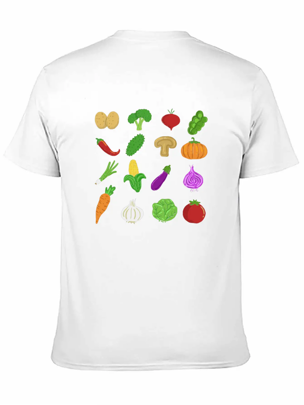 Veggie Icons Vegan Healthy Gift Vegetarian Classic Cotton Tee – Unisex Comfort For Any Season