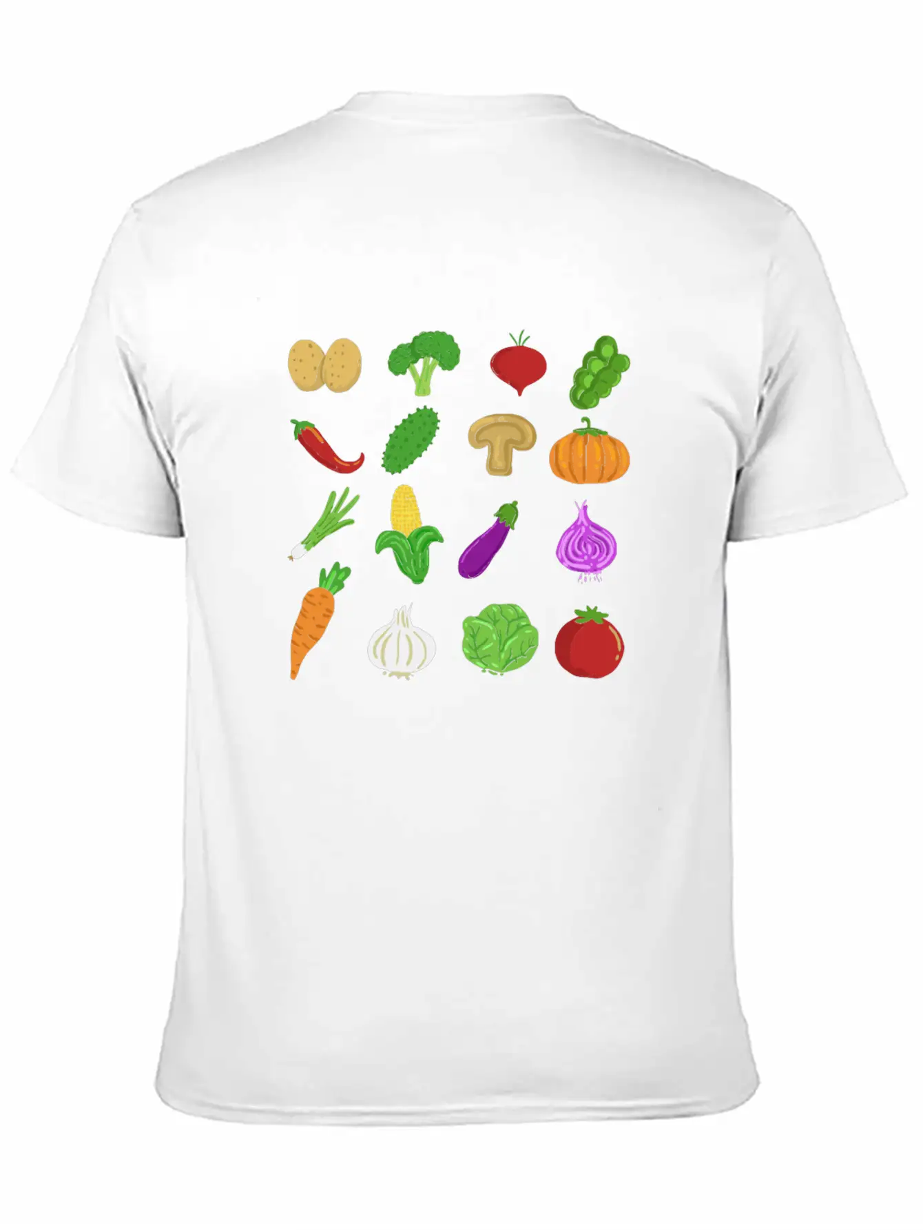 Veggie Icons Vegan Healthy Gift Vegetarian Classic Cotton Tee – Unisex Comfort For Any Season