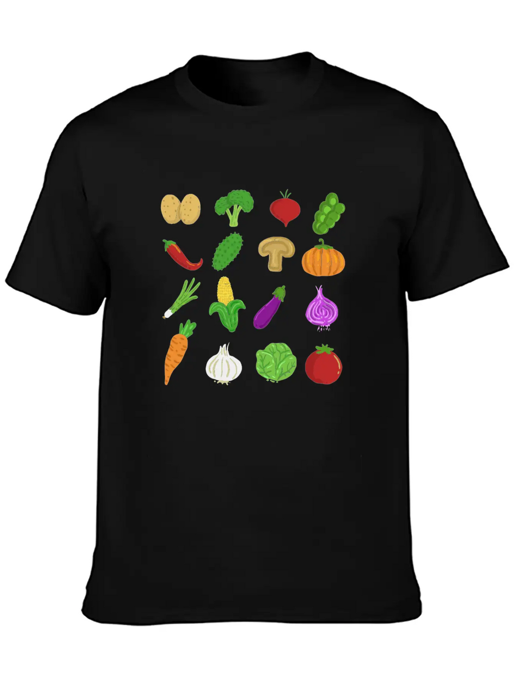 Veggie Icons Vegan Healthy Gift Vegetarian Classic Cotton Tee – Unisex Comfort For Any Season