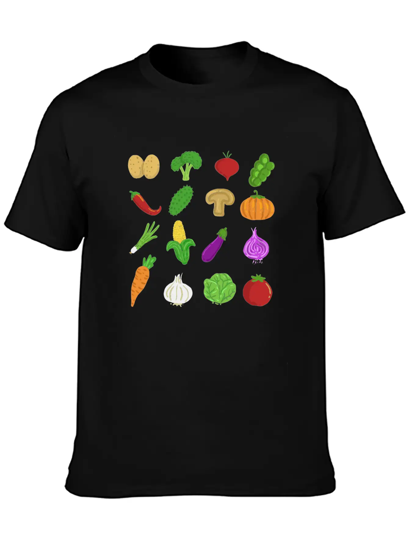 Veggie Icons Vegan Healthy Gift Vegetarian Classic Cotton Tee – Unisex Comfort For Any Season