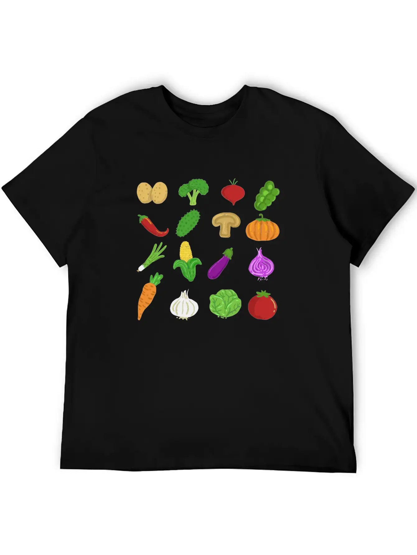 Veggie Icons Vegan Healthy Gift Vegetarian Classic Cotton Tee – Unisex Comfort For Any Season