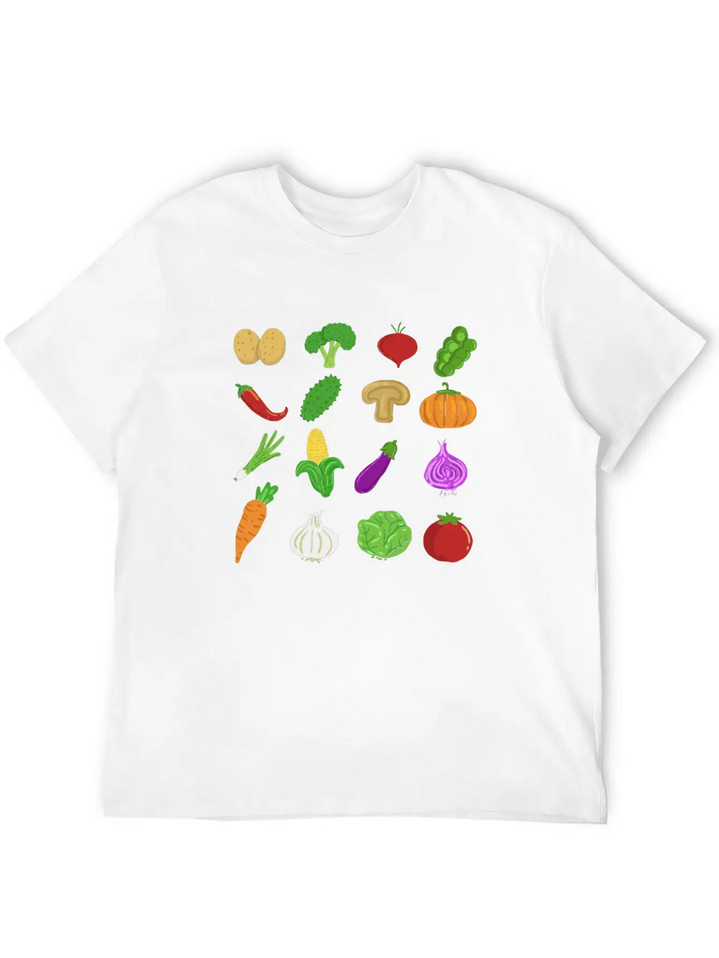 Veggie Icons Vegan Healthy Gift Vegetarian Classic Cotton Tee – Unisex Comfort For Any Season