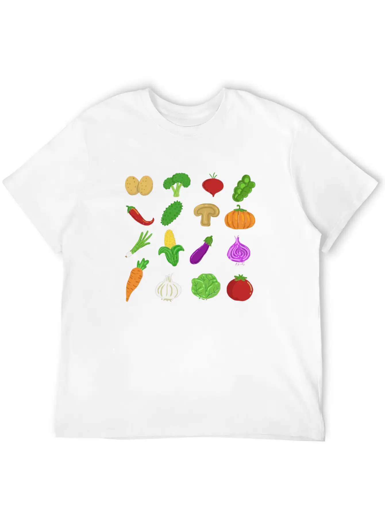 Veggie Icons Vegan Healthy Gift Vegetarian Classic Cotton Tee – Unisex Comfort For Any Season