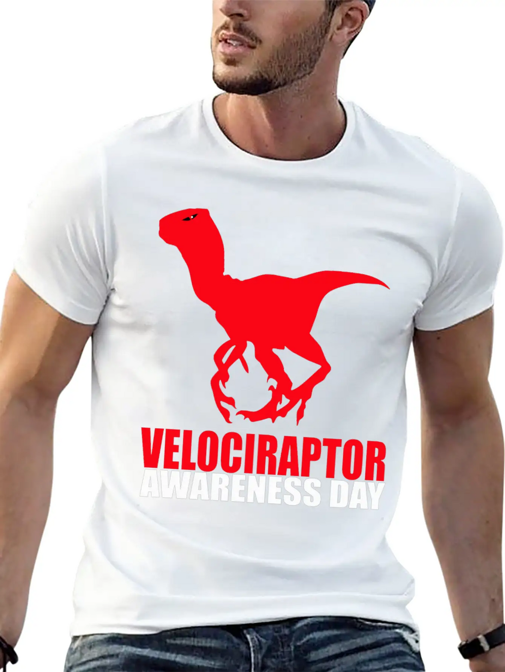 Velociraptor Awareness Day Essential Cotton Tee For Daily Outfits – Unisex Style