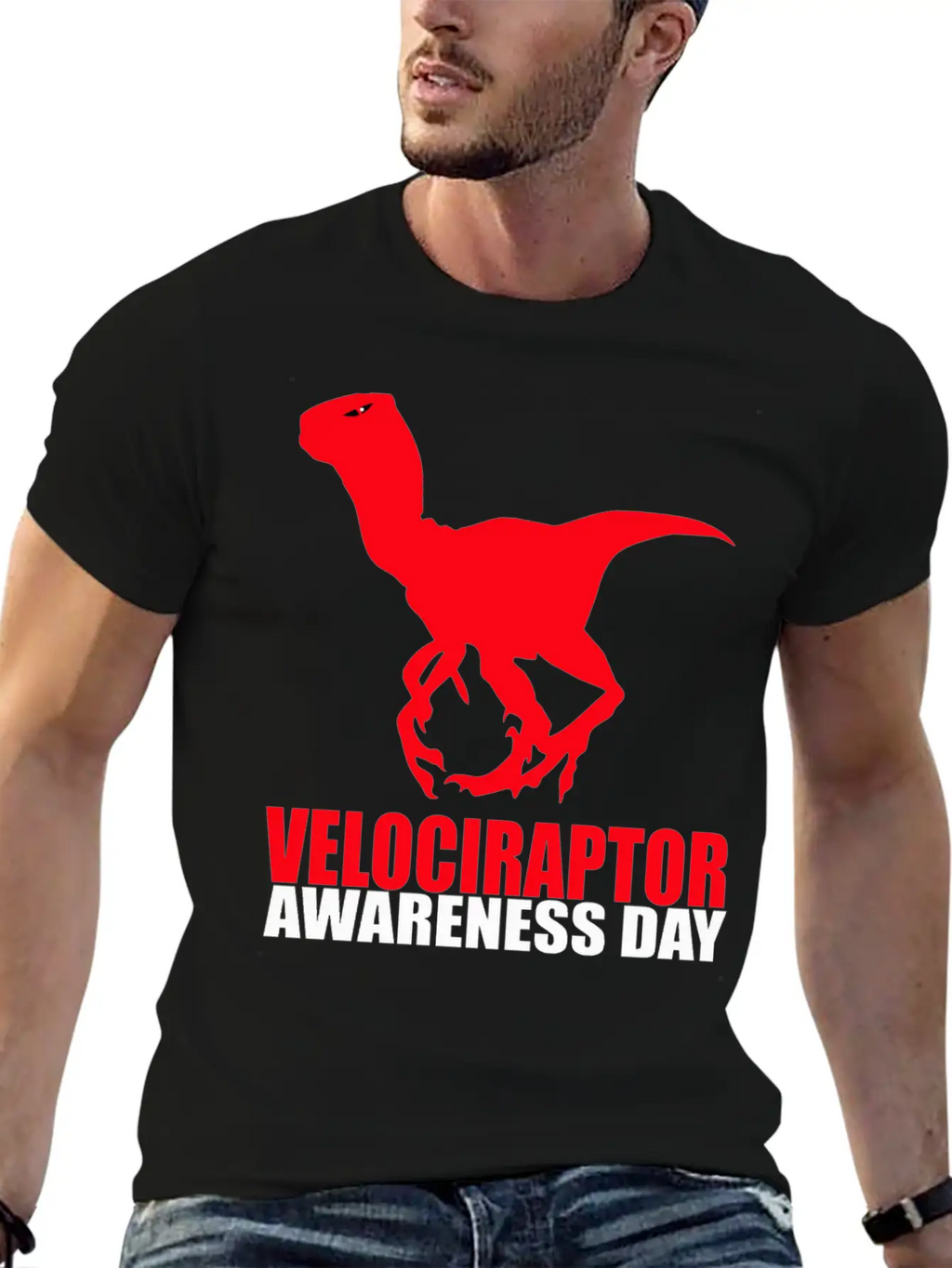 Velociraptor Awareness Day Essential Cotton Tee For Daily Outfits – Unisex Style