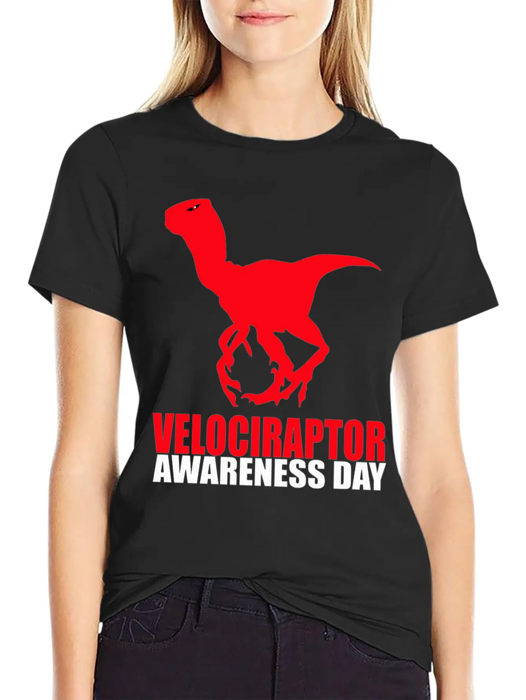 Velociraptor Awareness Day Essential Cotton Tee For Daily Outfits – Unisex Style