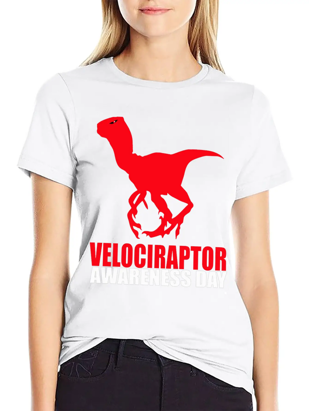Velociraptor Awareness Day Essential Cotton Tee For Daily Outfits – Unisex Style