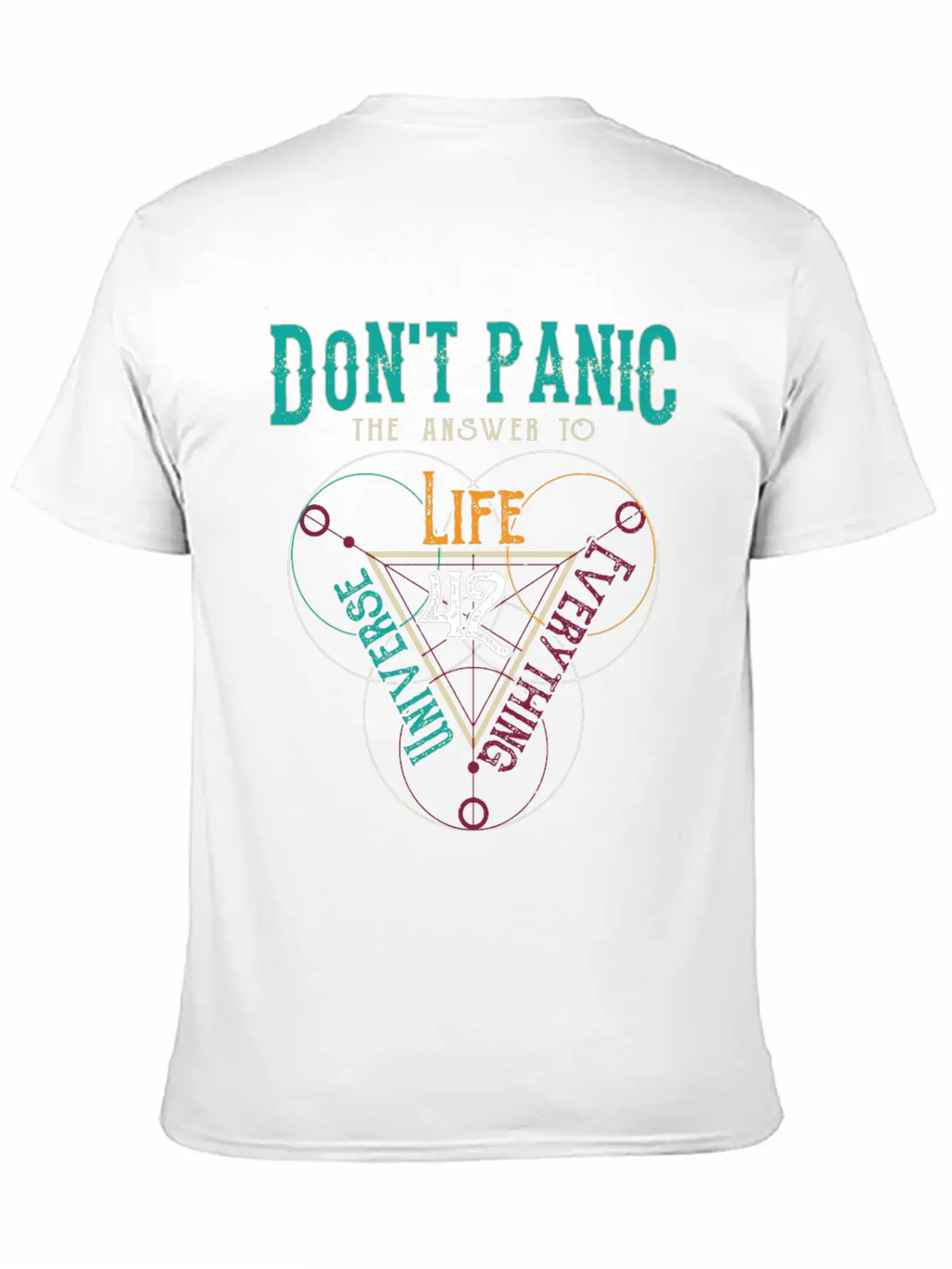 Venn Diagram Life Universe And Everything-42 Modern Fit Casual T-Shirt – Clean And Versatile Design